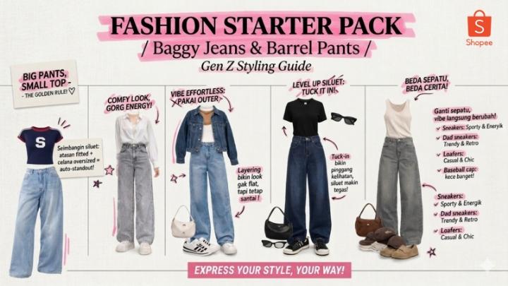 Barrel Pants dan Baggy Jeans Lagi Tren, Ini 5 Cara Biar OOTD Kamu Makin Kece