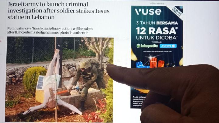 Israel Hukum Tentara yang Hancurkan Patung Yesus di Libanon