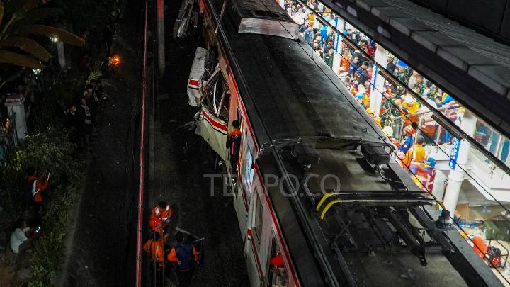 KNKT Investigasi Tabrakan Kereta di Stasiun Bekasi Timur
