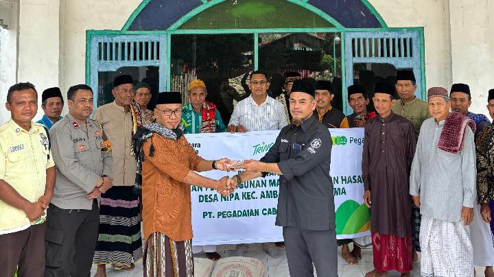 Pegadaian Bima Salurkan Bantuan untuk Masjid di Ambalawi