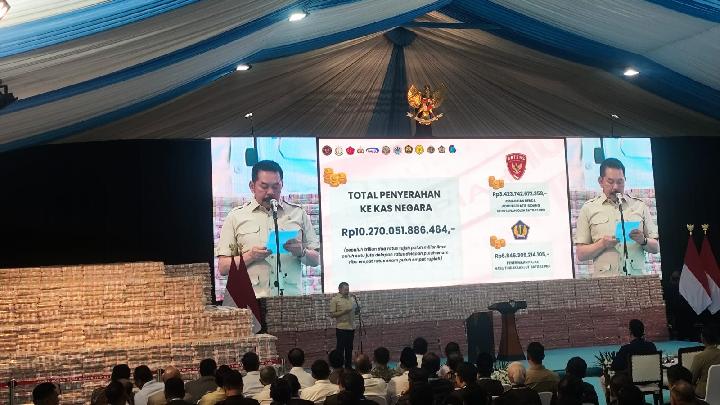 Satgas PKH Serahkan Uang Rp 10,2 Triliun ke Negara