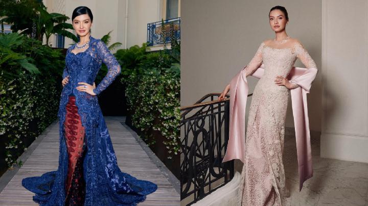 4 Kebaya Raline Shah di Cannes: dari Cobalt Blue sampai Janggan Hitam
