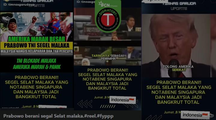 Fact Check: False Claim Says Prabowo Closed Malacca Strait, Angering Anwar Ibrahim