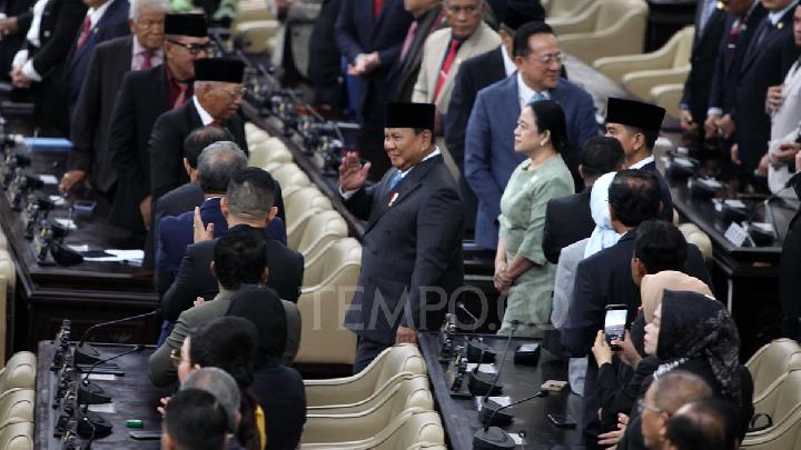 Key Points From Prabowo's Speech at DPR Plenary Session