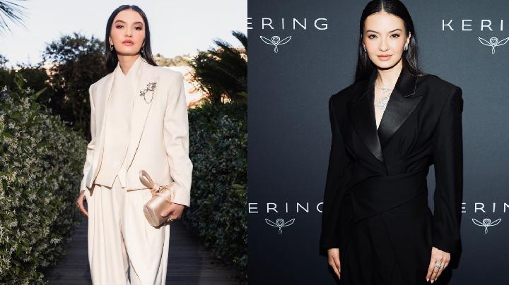 Raline Shah Tampil Chic di Festival Film Cannes 2026, Dua Gaya Suit Blazer Hitam dan Putih