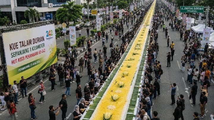 HUT Kota Pekanbaru ke-242 Bakal Sajikan Kue Talam Durian Sepanjang 1 Kilometer