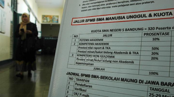 SPMB Jawa Barat Tahap 1 Sudah Ditutup, Masih Ada Tahap 2