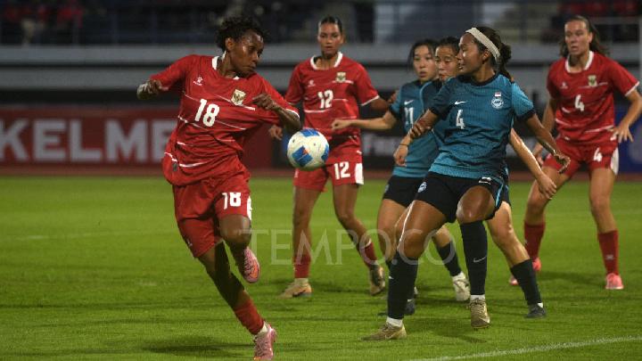 Timnas Putri Indonesia Kalah 0-2 dari Singapura