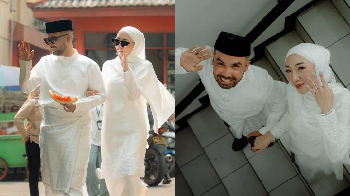 Bergaya Modest Putih, Gaya Hassan Alaydrus dan Audrey Jesslyn Nikah di KUA