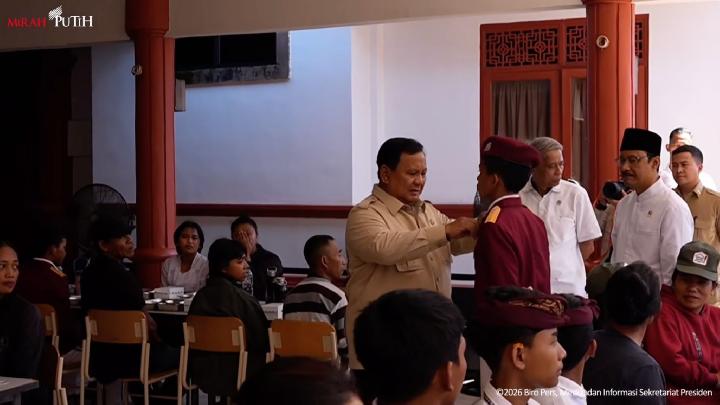 Prabowo Meninjau Sekolah Rakyat Menengah Pertama di Tabanan Bali
