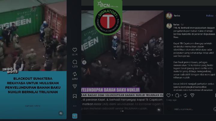 Fact Check: Sumatra Blackout Not Linked to Nuclear Material Smuggling