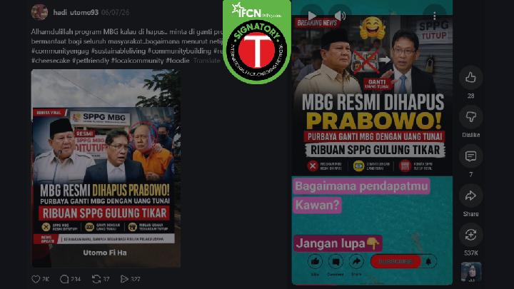 Fact Check: Did Prabowo Abolish the Free Nutritious Meal Program in June 2026?