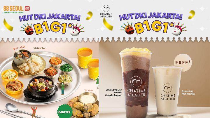 Promo HUT Jakarta 2026 dari Chatime hingga 88 Seoul, Ada Buy 1 Get 1 sampai Besok!