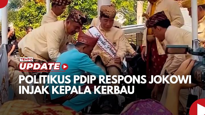 Jokowi Bantah Injak Kepala Kerbau Bermakna Politik